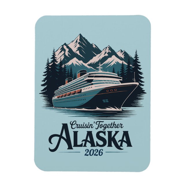 Magnet Flexible Aimant de cabine de bateau de croisière en Alaska (Vertical)