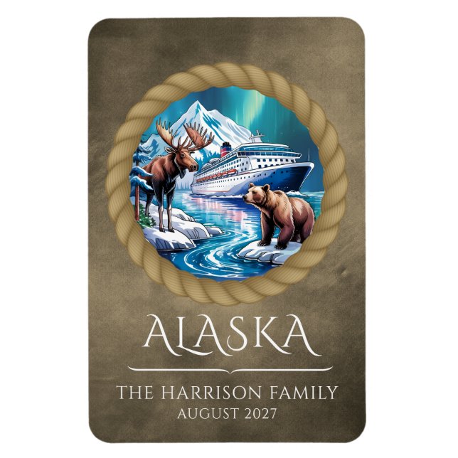 Magnet Flexible Aimant de cabine de bateau de croisière en Alaska (Vertical)