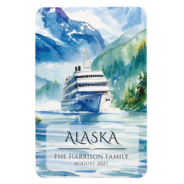 Magnet Flexible Aimant de cabine de bateau de croisière en Alaska (Vertical)