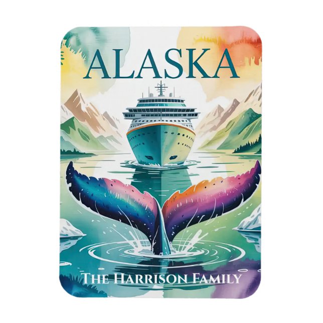 Magnet Flexible Aimant de cabine de bateau de croisière en Alaska (Vertical)