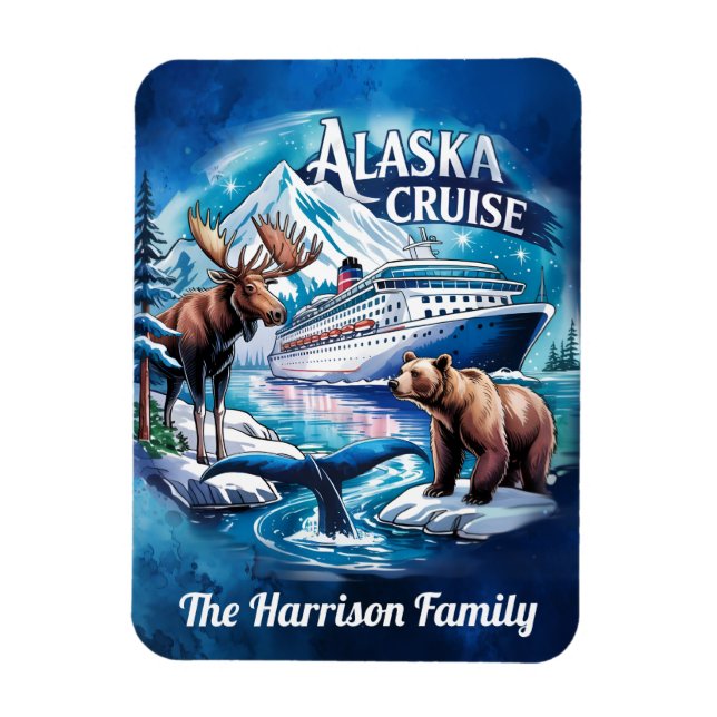 Magnet Flexible Aimant de cabine de bateau de croisière en Alaska (Vertical)