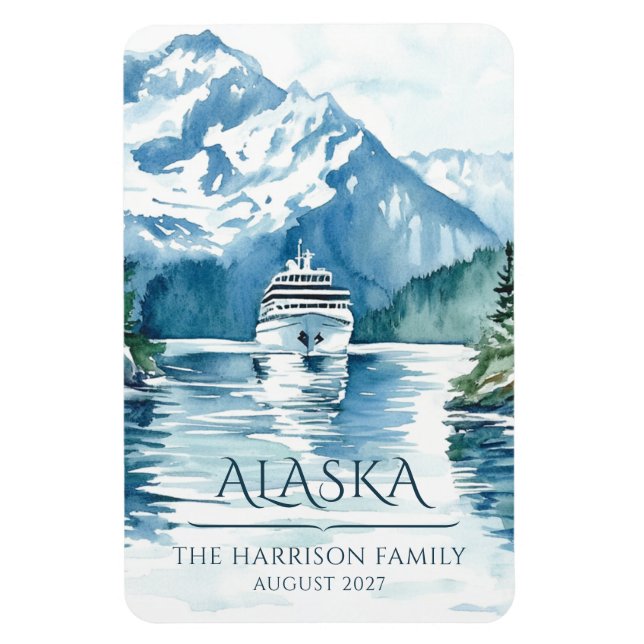 Magnet Flexible Aimant de cabine de bateau de croisière en Alaska (Vertical)