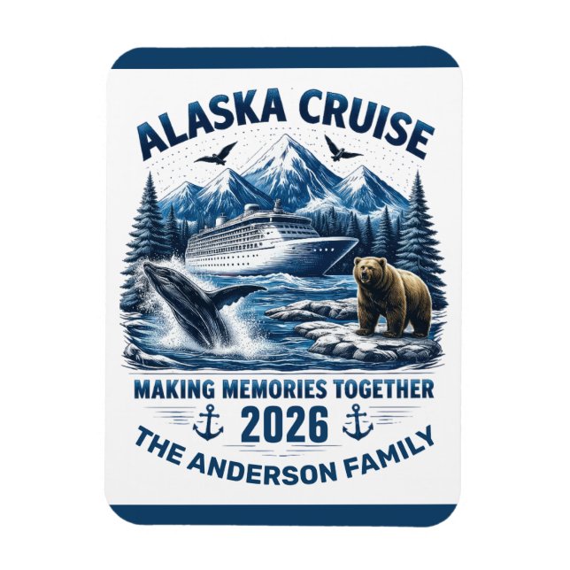 Magnet Flexible Aimant de cabine de bateau de croisière en Alaska (Vertical)