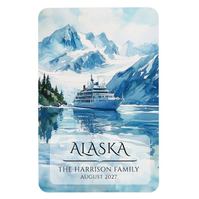 Magnet Flexible Aimant de cabine de bateau de croisière en Alaska (Vertical)