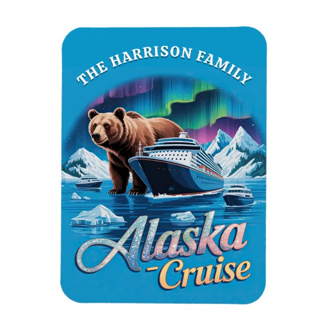 Magnet Flexible Aimant de cabine de bateau de croisière en Alaska (Vertical)