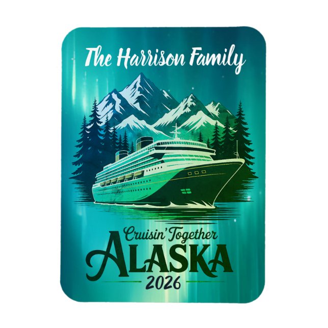 Magnet Flexible Aimant de cabine de bateau de croisière en Alaska (Vertical)
