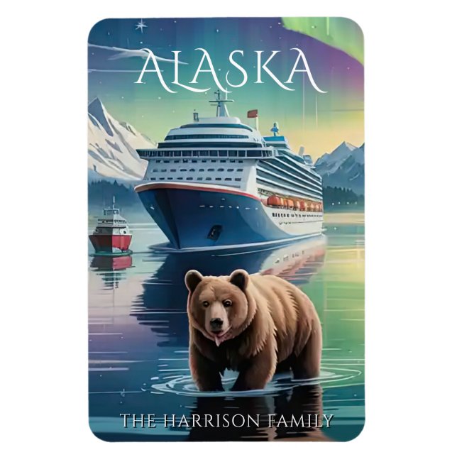 Magnet Flexible Aimant de cabine de bateau de croisière en Alaska (Vertical)