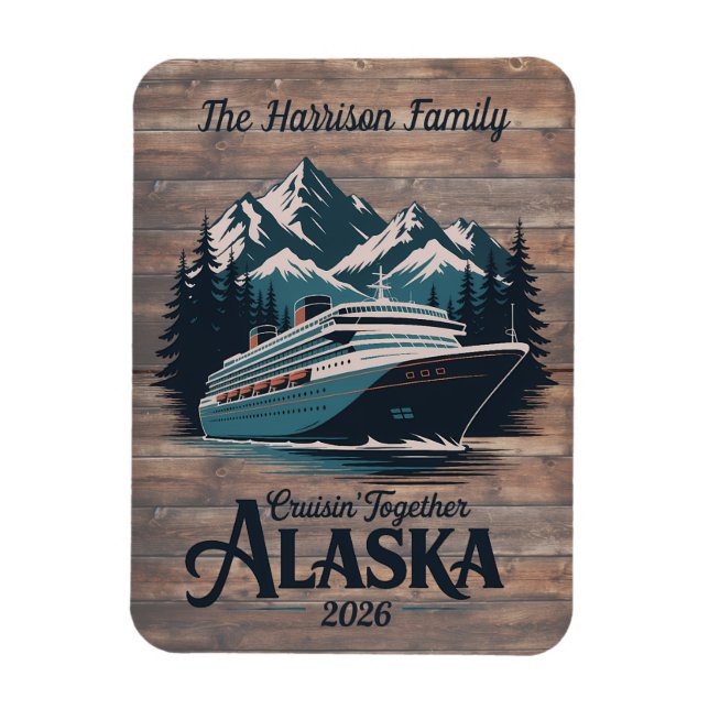 Magnet Flexible Aimant de cabine de bateau de croisière en Alaska (Vertical)