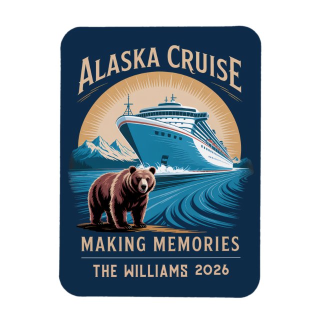 Magnet Flexible Aimant de cabine de bateau de croisière en Alaska (Vertical)