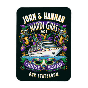 Magnet Flexible Aimant de cabine de navire de croisière Mardi Gras