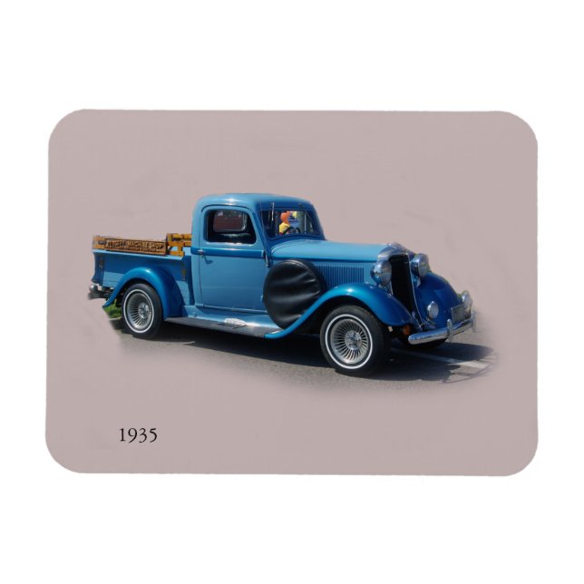 Magnet Flexible Aimant de camion bleu 1935 (Horizontal)