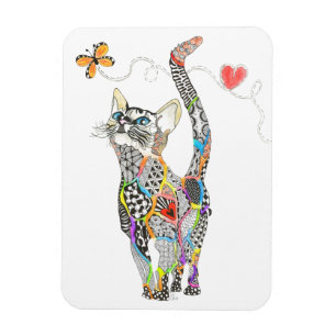 Magnet Flexible Aimant de chat mignon et coloré 3"x4"