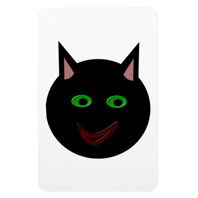 Magnet Flexible Aimant de chat noir d'Halloween (Vertical)