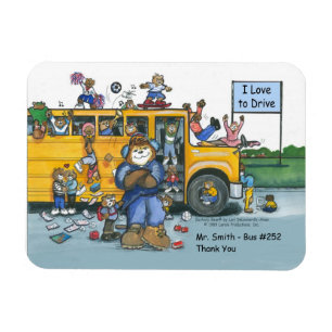Magnet Flexible Aimant de chauffeur d'autobus scolaire, conducteur