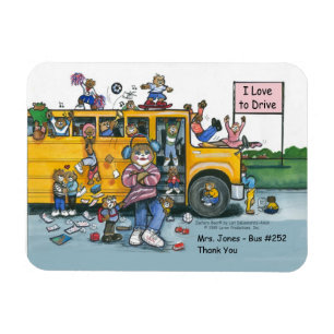 Magnet Flexible Aimant de chauffeur d'autobus scolaire, conducteur