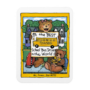 Magnet Flexible Aimant de chauffeur d'autobus scolaire, d'une