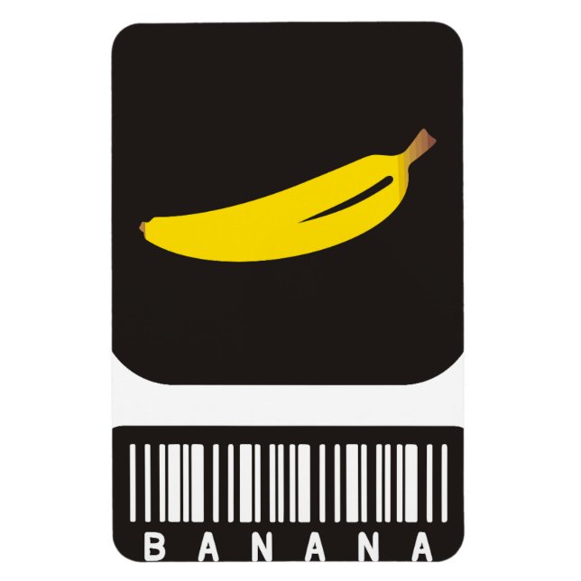 Magnet Flexible Aimant de code barres de banane (Vertical)