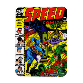 Magnet Flexible aimant de comics SPEED des années 1940
