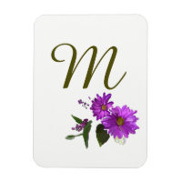 Aimant de conception de marguerites violettes