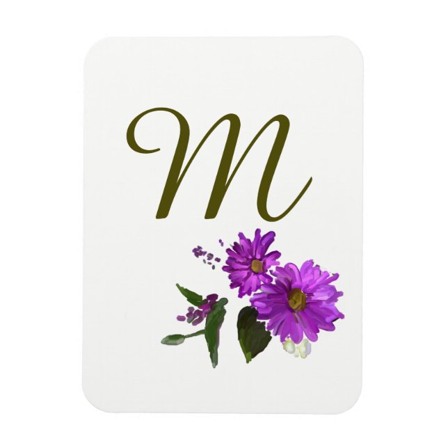 Magnet Flexible Aimant de conception de marguerites violettes (Vertical)