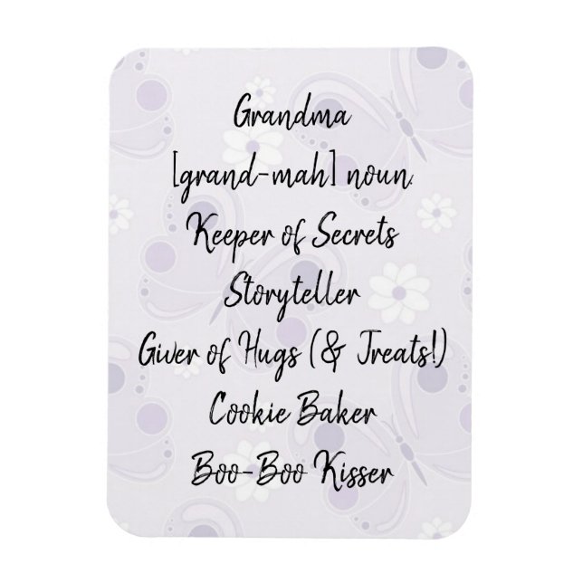 Magnet Flexible Aimant de définition de grand-mère (Vertical)