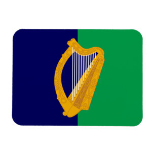Magnet Flexible Aimant de drapeau de l'Irlande - harpe sur le bleu