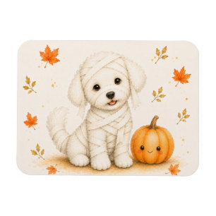 Magnet Flexible Aimant de Halloween Mummy Bichon Frise