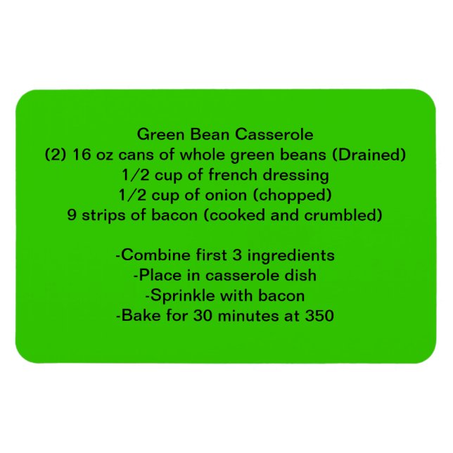 Magnet Flexible Aimant de haricot vert (Horizontal)