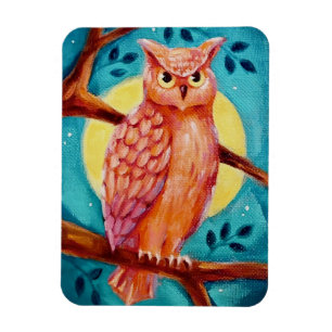 Magnet Flexible Aimant de hibou et de lune