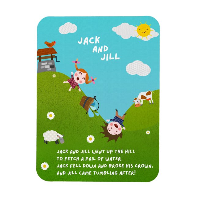 Magnet Flexible Aimant de la comptine Jack et Jill (Vertical)
