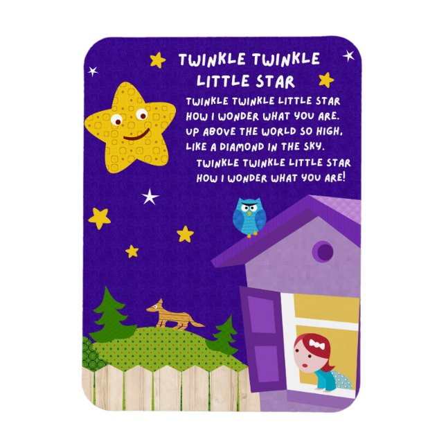 Magnet Flexible Aimant de la comptine Twinkle Twinkle Little Star (Vertical)