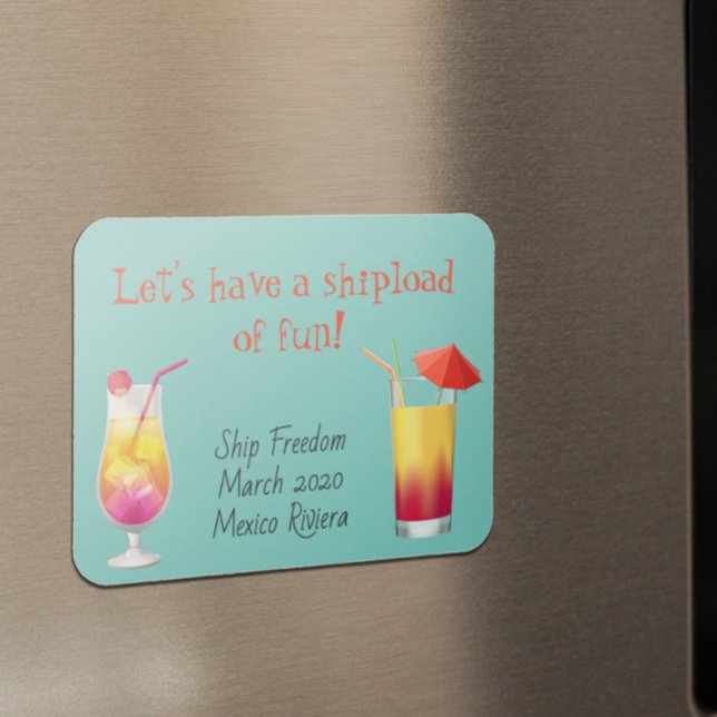 Magnet Flexible Aimant de la porte de croisière Boissons Cocktails (Créateur téléchargé)