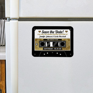 Magnet Flexible Aimant de mariage à cassette rétro pour Sauvegarde
