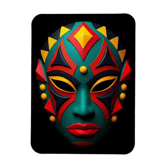 Magnet Flexible Aimant de masque africain (Vertical)