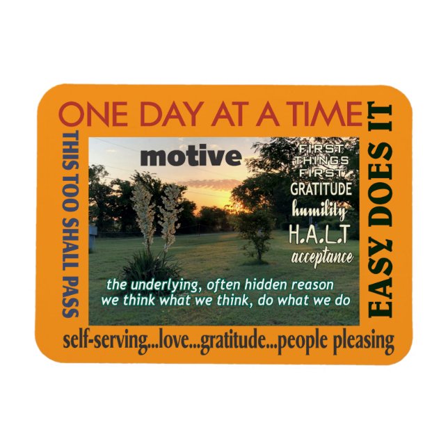Magnet Flexible aimant de motivation pour le rétablissement en 12  (Horizontal)