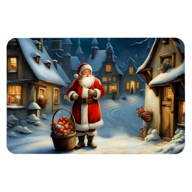 Magnet Flexible Aimant de Noël Père Noël (Horizontal)