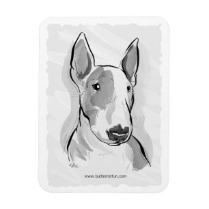 Magnet Flexible Aimant de peinture d'aquarelle de bull-terrier