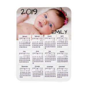 Magnet Flexible Aimant de photo de 2019 calendriers