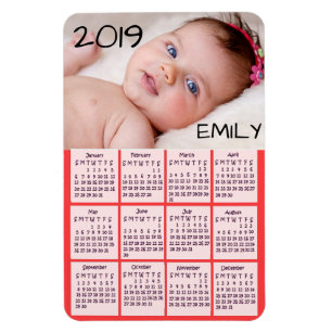 Magnet Flexible Aimant de photo de 2019 calendriers