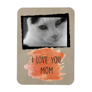 Magnet Flexible Aimant de photo de chat de maman de coutume je
