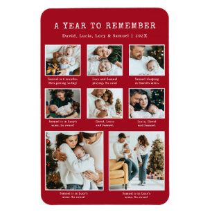 Magnet Flexible Aimant de photo de vacances rouge