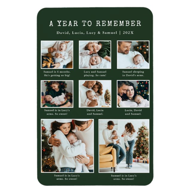Magnet Flexible Aimant de photo de vacances vert (Vertical)