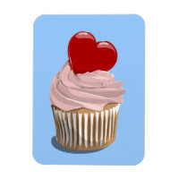 Aimant de prime de cupcake de la Saint-Valentin