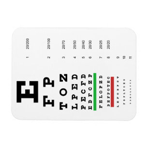 Magnet Flexible Aimant de prime de diagramme d'oeil de Snellen