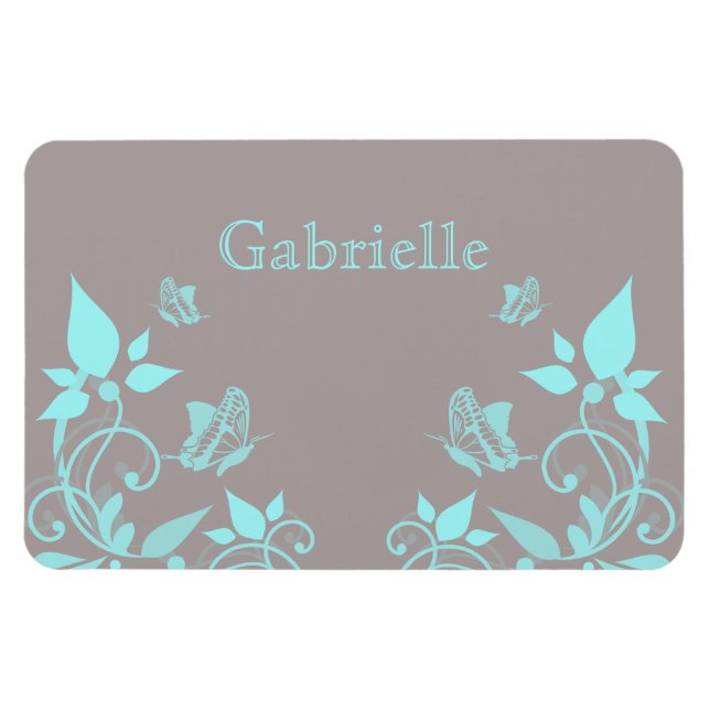 Magnet Flexible Aimant de qualité supérieure au papillon Aqua (Horizontal)
