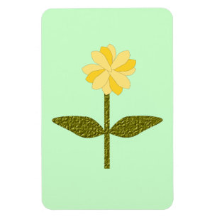Magnet Flexible Aimant de qualité supérieure Fleur Jaune