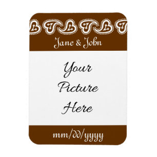 Magnet Flexible Aimant de rappel Cœurs Paisley Sucrés au Chocolat