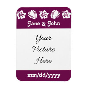 Magnet Flexible Aimant de rappel de date de Hibiscus Tropical dans