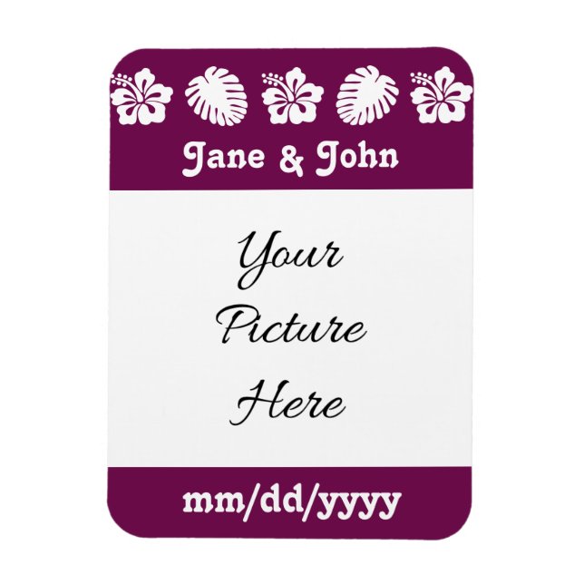 Magnet Flexible Aimant de rappel de date de Hibiscus Tropical dans (Vertical)