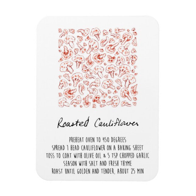 Magnet Flexible Aimant de recette de chou rôti (Vertical)